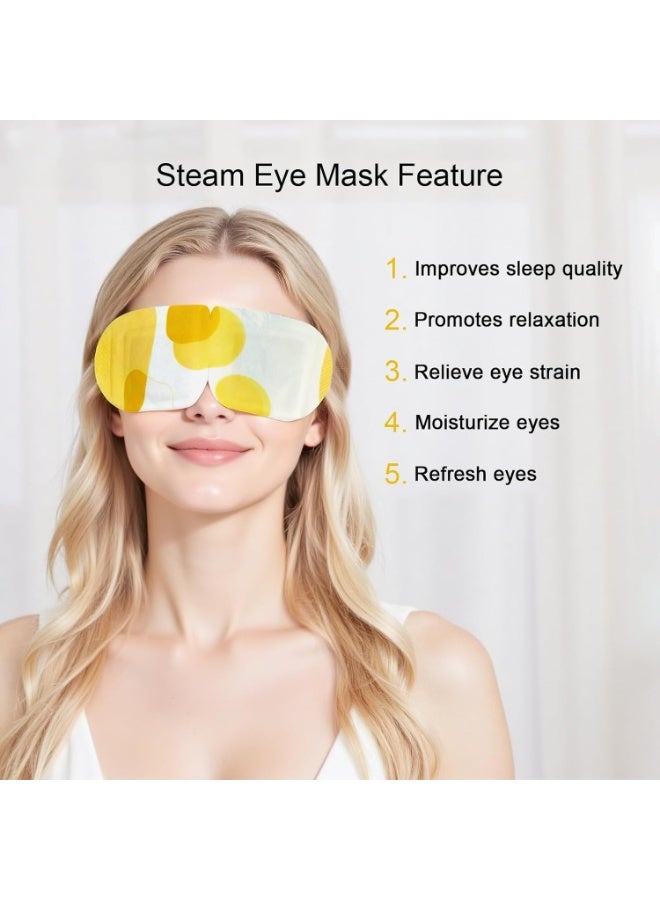 ستيم 10 عبوات من أقنعة العيون البخارية لتخفيف جفاف العين، قناع دافئ للعيون، ضغط دافئ للعيون لتخفيف التوتر والتعب، أساسي للسفر، قناع مريح ذاتي التسخين للراحة أثناء النوم، هدايا العناية الذاتية للاسترخاء في السبا (بإكليل الجبل). - Image 2